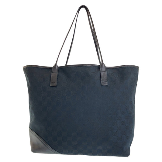 GUCCI Tote Bag 169945 GG canvas, leather black Tote Bag Shoulder Bag Newbrit Women Used Authentic