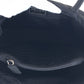 PRADA Tote Bag Nylon Black SilverMetal Tote Bag handbag Test Triangle With logo Women Used Authentic