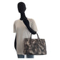 PRADA Handbag leather khaki Saffiano Camouflage Triangle With logo Women Used Authentic