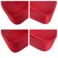 PRADA Shoulder Bag Satin Red Silver Metal Triangle With logo