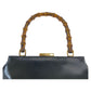 GUCCI Handbag 000 2046 0296 leather black Handbag Shoulder Bag Bamboo Women Used Authentic
