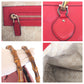 GUCCI Tote Bag 282317 leather Red Tote Bag handbag Bamboo Women Used Authentic