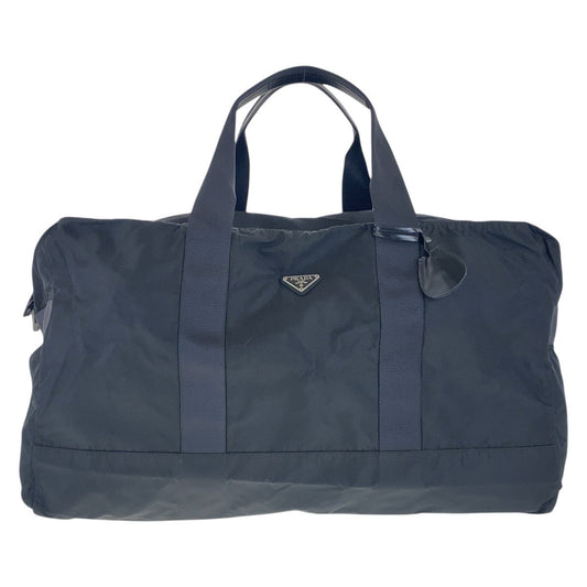 PRADA Boston Duffel bag Nylon Black SilverMetal Boston Duffel bag unisex Test Triangle With logo Women(Unisex) Used Authentic