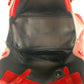 PRADA Tote Bag leather Red Silver Metal Tote Bag Shoulder Bag Women Used Authentic