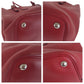 PRADA Tote Bag leather Red Silver Metal Tote Bag Shoulder Bag Women Used Authentic