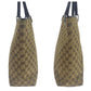 GUCCI Tote Bag 31243 GG canvas, leather Beige Brown Gold Metal Tote Bag Shoulder Bag Women Used Authentic