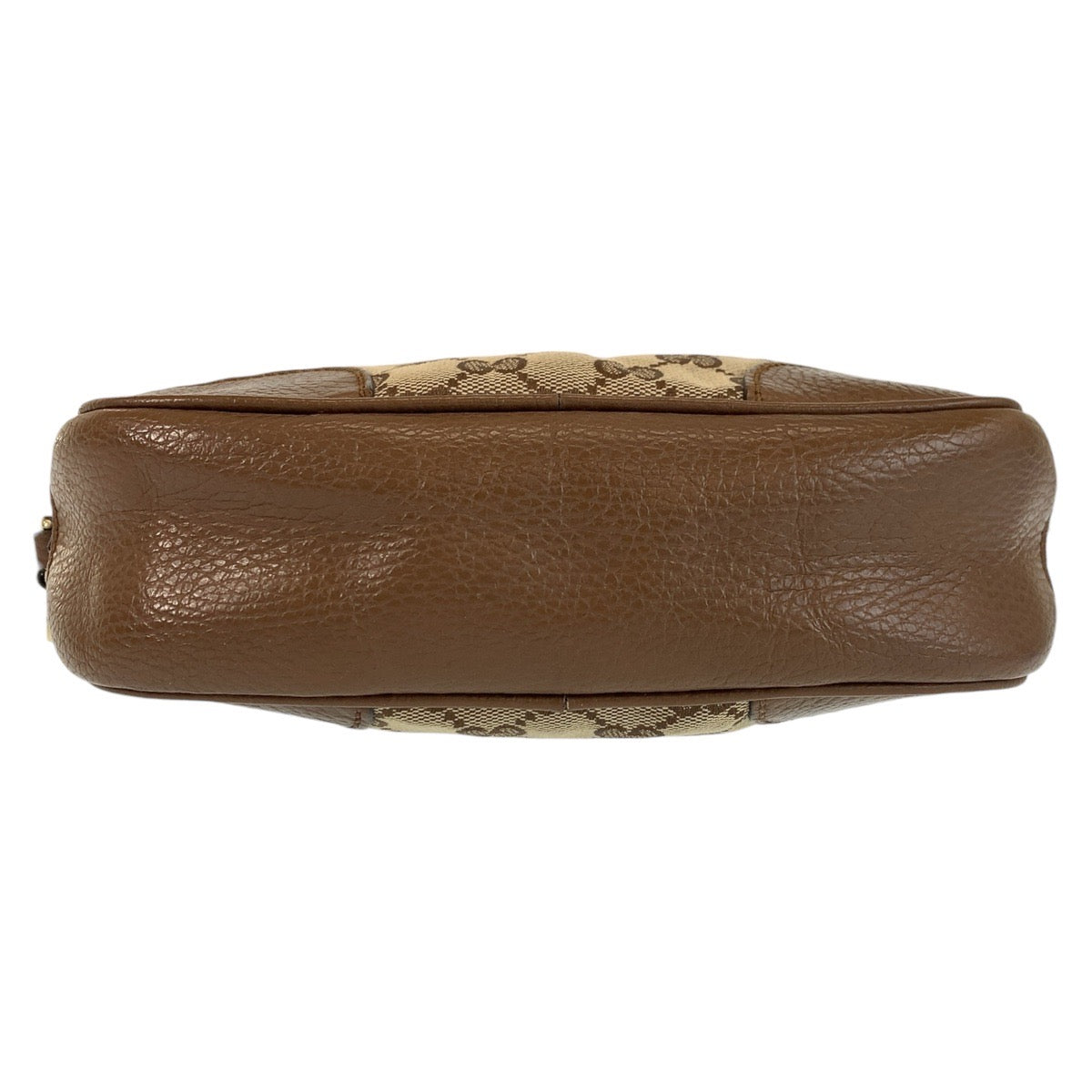 GUCCI Shoulder Bag 449413 GG canvas, leather Beige Brown Gold Metal Shoulder Bag pochette Women Used Authentic