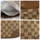 GUCCI Shoulder Bag 449413 GG canvas, leather Beige Brown Gold Metal Shoulder Bag pochette Women Used Authentic