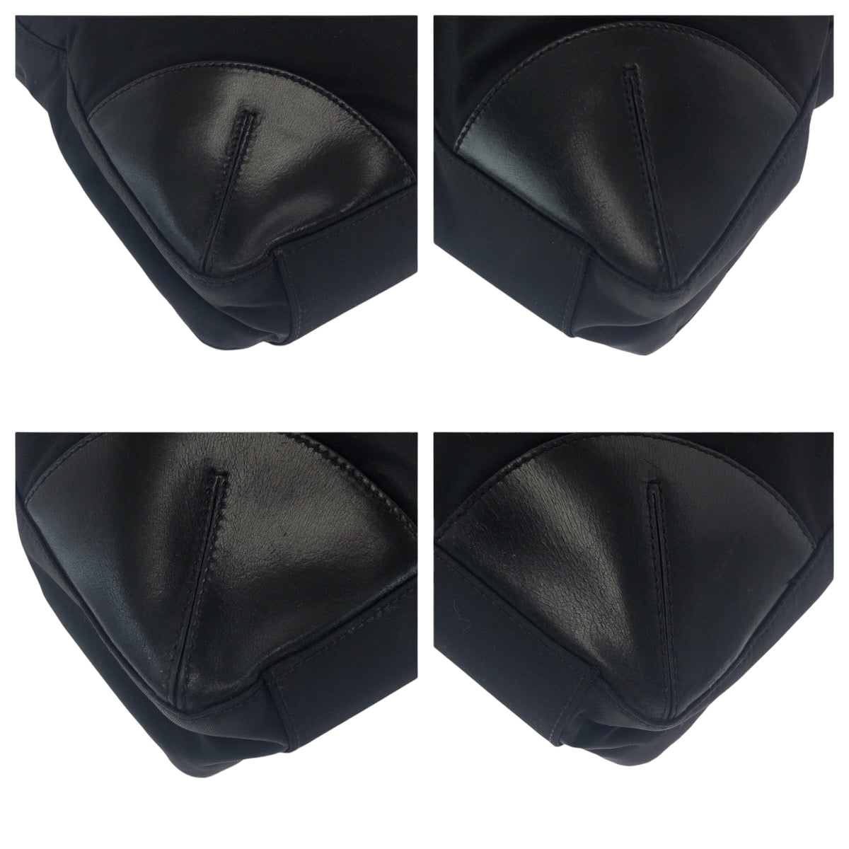 PRADA Tote Bag BN0686 Nylon Black SilverMetal Tote Bag Shoulder Bag Test Triangle With logo Women Used Authentic