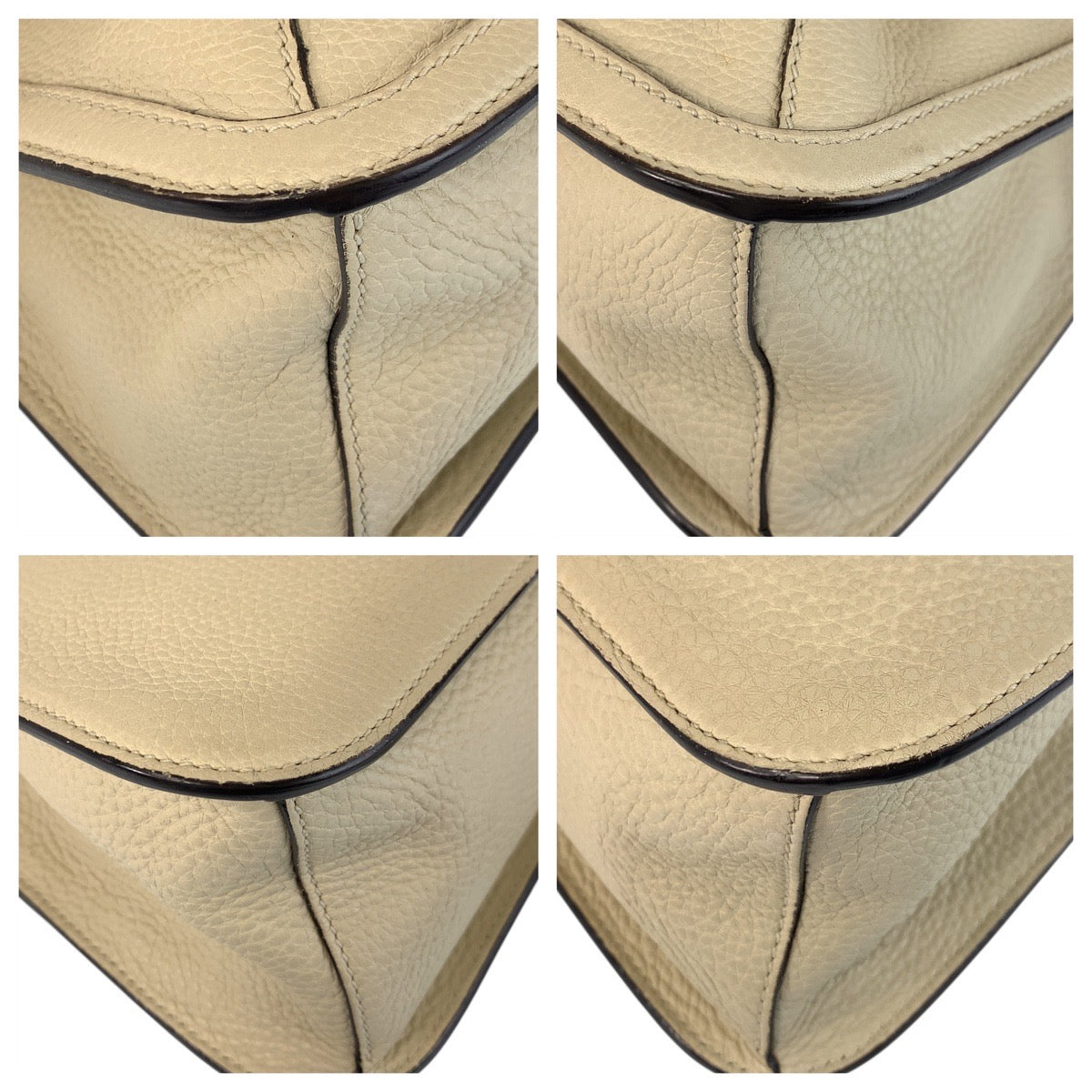 GUCCI Shoulder Bag 370826 leather Ivory SilverMetal Shoulder Bag Messenger bag Bamboo Daily Flap Women Used Authentic