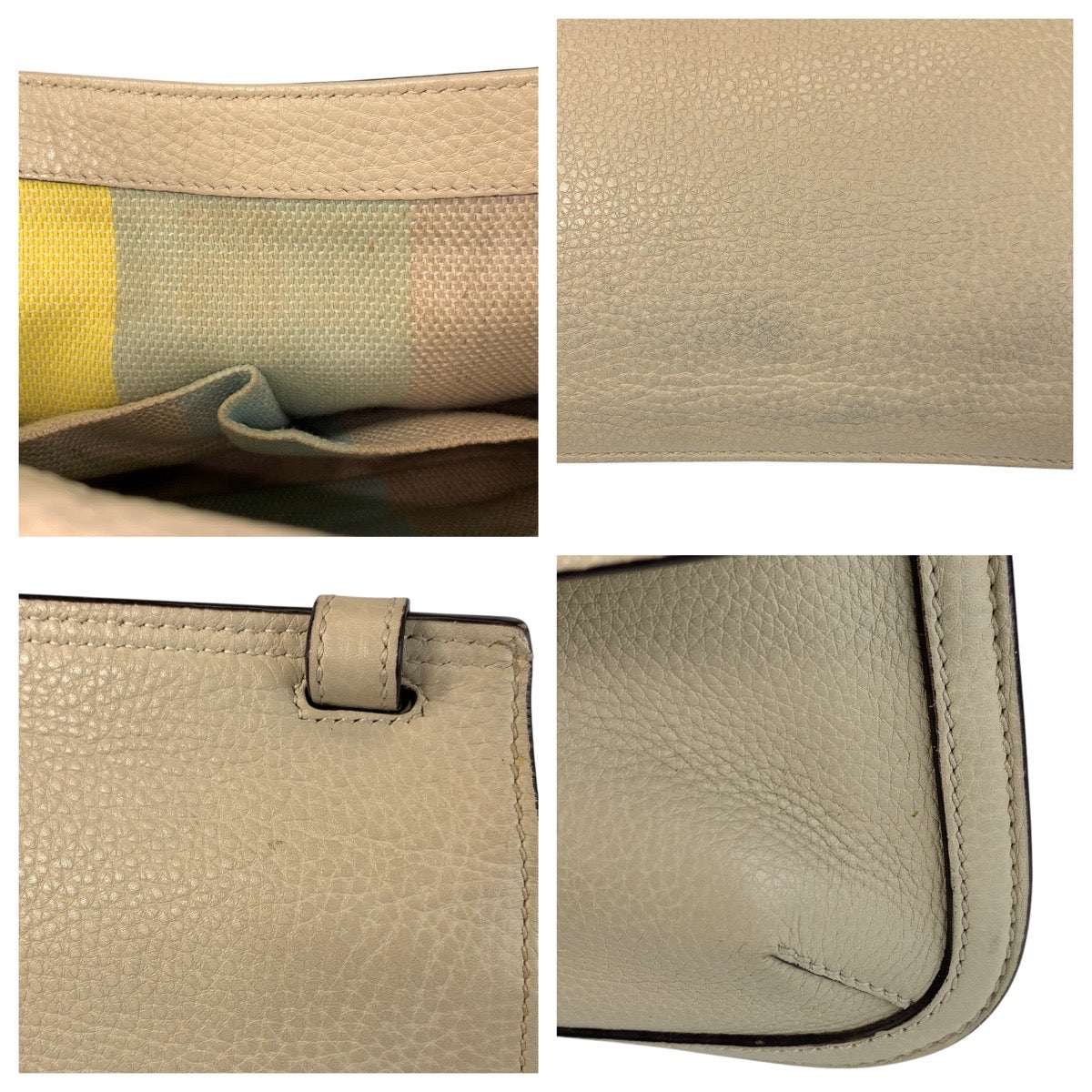 GUCCI Shoulder Bag 370826 leather Ivory SilverMetal Shoulder Bag Messenger bag Bamboo Daily Flap Women Used Authentic