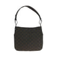 GUCCI Shoulder Bag 001 3166 Nylon Dark Brown SilverMetal One Shoulder Bag Women Used Authentic