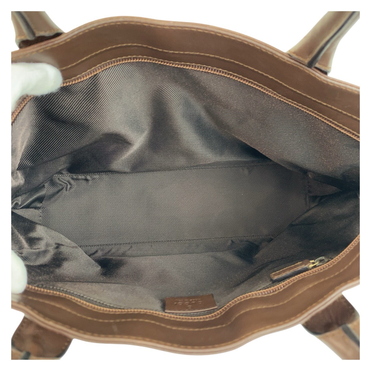 GUCCI Tote Bag 002 1119 GG canvas Beige Brown Gold Metal