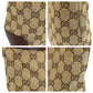 GUCCI Tote Bag 002 1119 GG canvas Beige Brown Gold Metal
