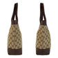 GUCCI Tote Bag 002 1119 GG canvas Beige Brown Gold Metal