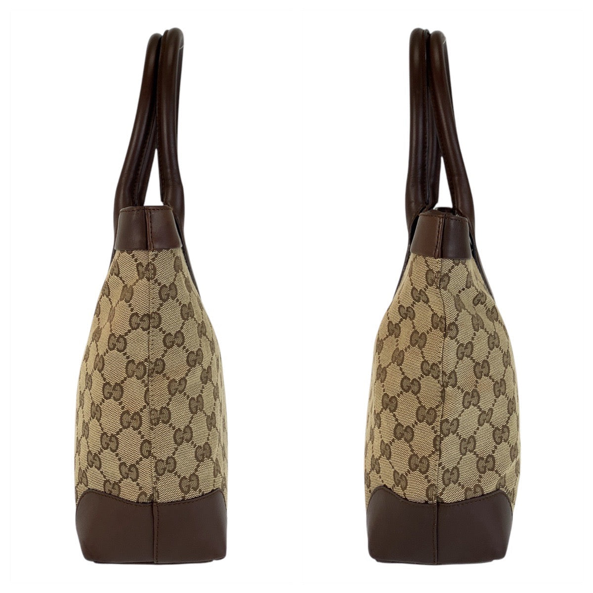 GUCCI Tote Bag 002 1119 GG canvas Beige Brown Gold Metal