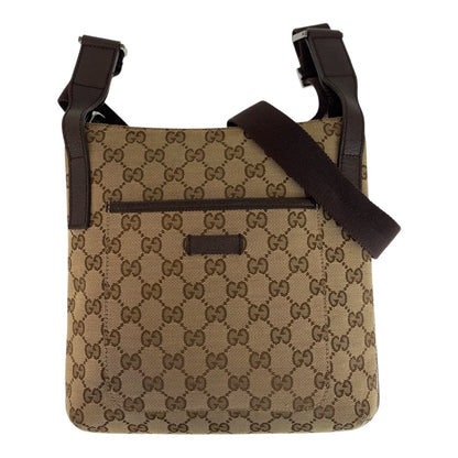 GUCCI Shoulder Bag 122793 GG canvas, leather Beige brown Shoulder Bag pochette Women(Unisex) Used Authentic