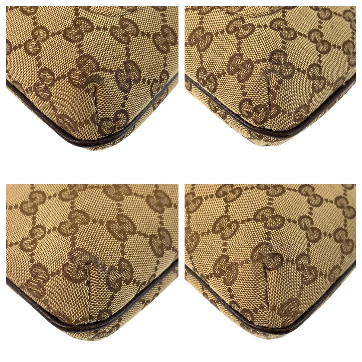 GUCCI Shoulder Bag 122793 GG canvas, leather Beige brown Shoulder Bag pochette Women(Unisex) Used Authentic