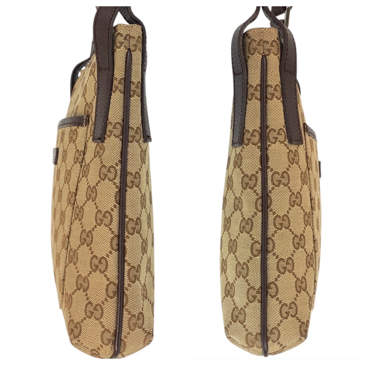 GUCCI Shoulder Bag 122793 GG canvas, leather Beige brown Shoulder Bag pochette Women(Unisex) Used Authentic