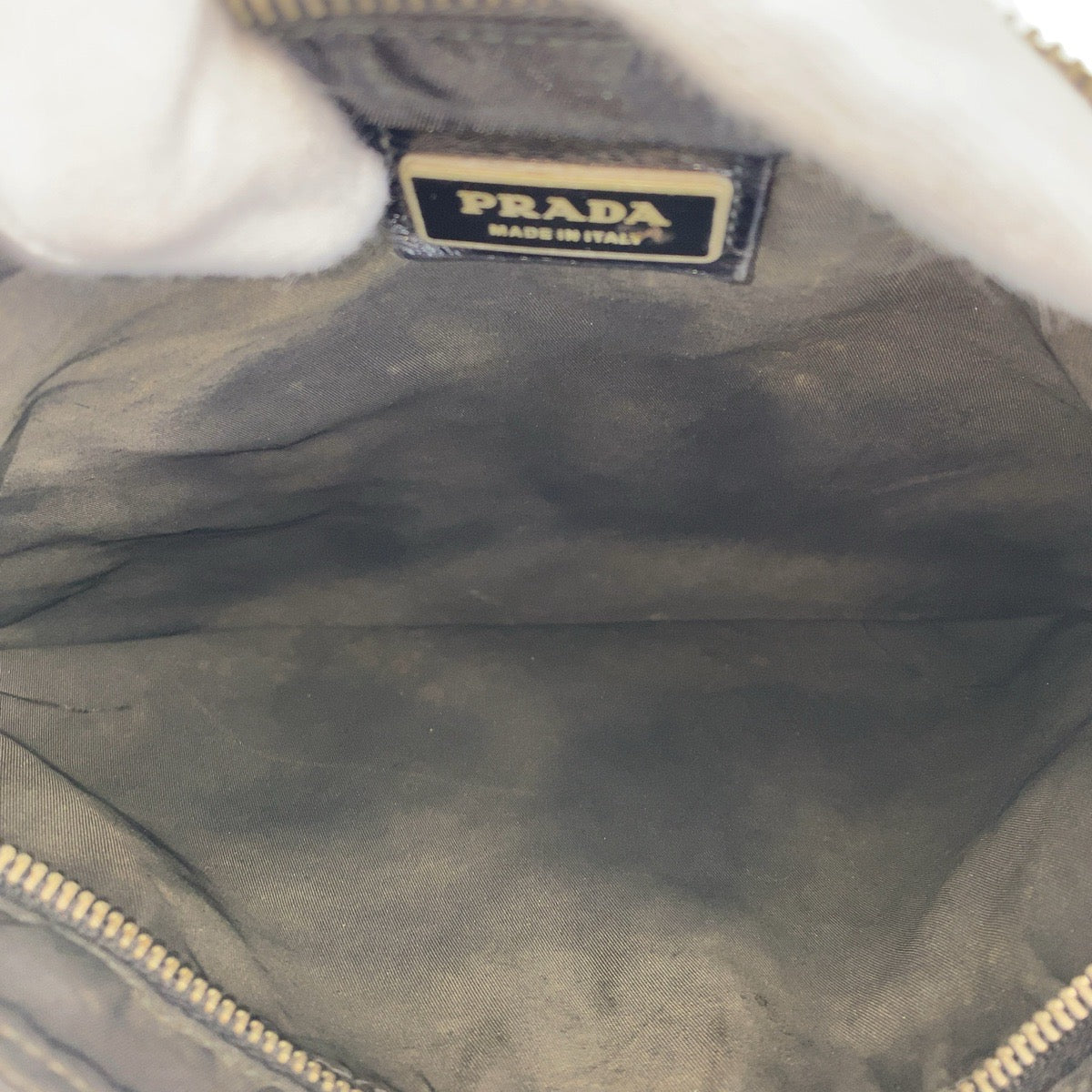 PRADA Shoulder Bag 45 Nylon Black SilverMetal Crossbody Shoulder Bag Unisex Test Triangle With logo Women Used Authentic
