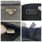 PRADA Shoulder Bag Nylon Black SilverMetal Shoulder Bag pochette Test Triangle With logo Women Used Authentic