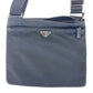 PRADA Shoulder Bag Nylon Black SilverMetal Shoulder Bag pochette Test Triangle With logo Women Used Authentic