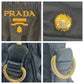 PRADA Shoulder Bag Nylon, Leather Black GoldMetal Shoulder Bag handbag Test Ruched Women Used Authentic