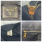 PRADA Shoulder Bag Nylon, Leather Black GoldMetal Shoulder Bag handbag Test Ruched Women Used Authentic