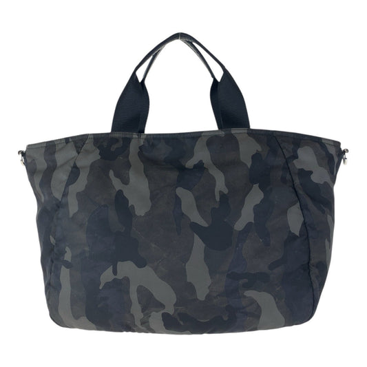 PRADA Tote Bag Nylon Khaki SilverMetal Tote Bag Shoulder Bag 2way Tessuto Camouflage Triangle With logo mens Used Authentic