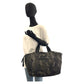 PRADA Tote Bag Nylon Khaki SilverMetal Tote Bag Shoulder Bag 2way Tessuto Camouflage Triangle With logo mens Used Authentic