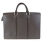 LOUIS VUITTON Business bag M30052 leather Grizzly Brown SilverMetal Business bag briefcase Taiga Porto Documan Rozan mens Used Authentic