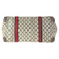 GUCCI Tote Bag 012 39 621 GG Supreme Canvas Beige Brown Gold Metal Sherry Line Old Gucci