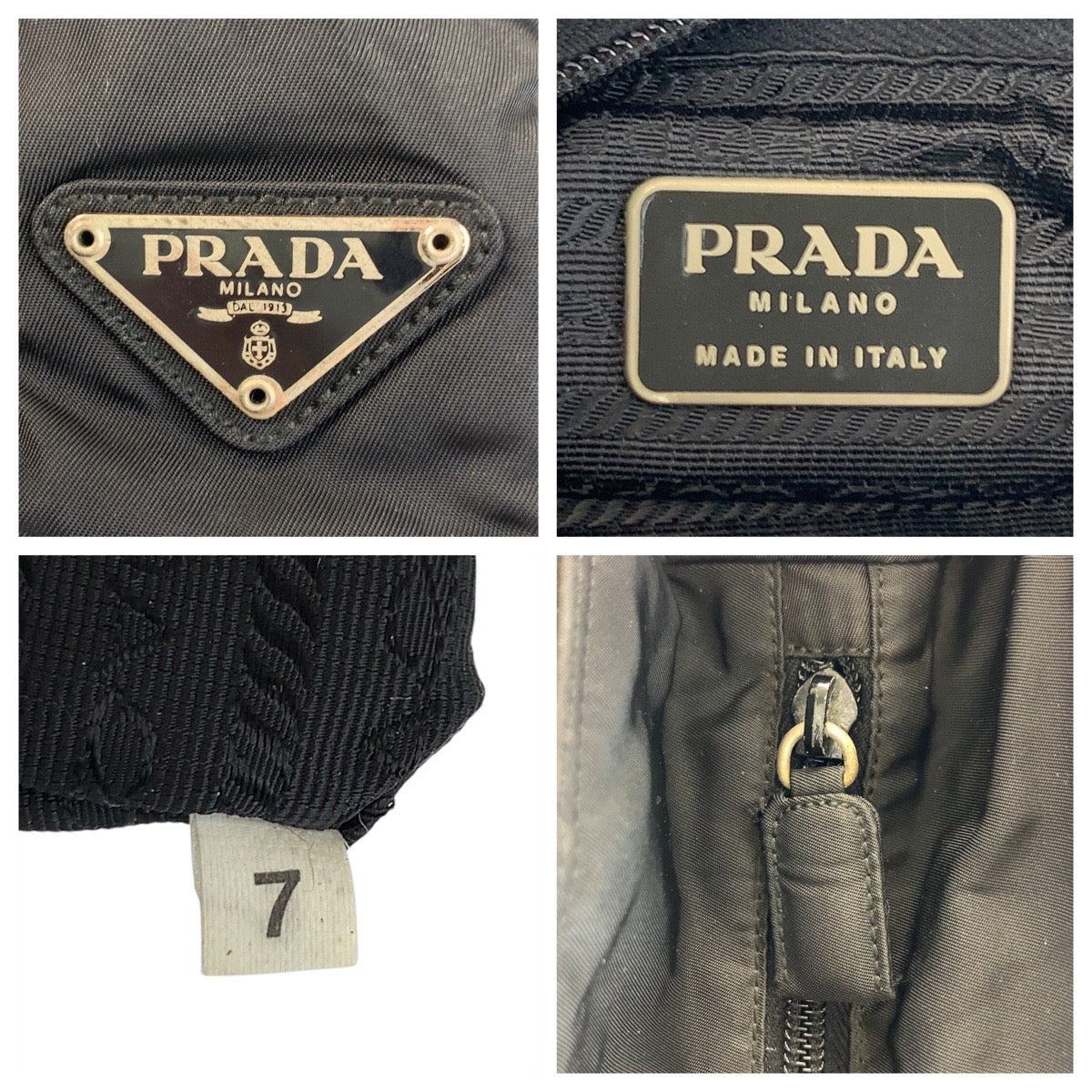 PRADA Tote Bag Nylon black Test Triangle With logo