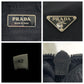 PRADA Shoulder Bag Nylon Black SilverMetal Shoulder Bag pochette Test Triangle With logo Women Used Authentic