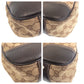 GUCCI Tote Bag GG canvas, leather Beige Brown Gold Metal Tote Bag Shoulder Bag Sherry line Women Used Authentic