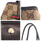 GUCCI Tote Bag GG canvas, leather Beige Brown Gold Metal Tote Bag Shoulder Bag Sherry line Women Used Authentic