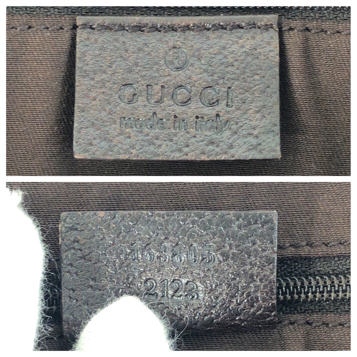 GUCCI Tote Bag GG canvas, leather Beige Brown Gold Metal Tote Bag Shoulder Bag Sherry line Women Used Authentic
