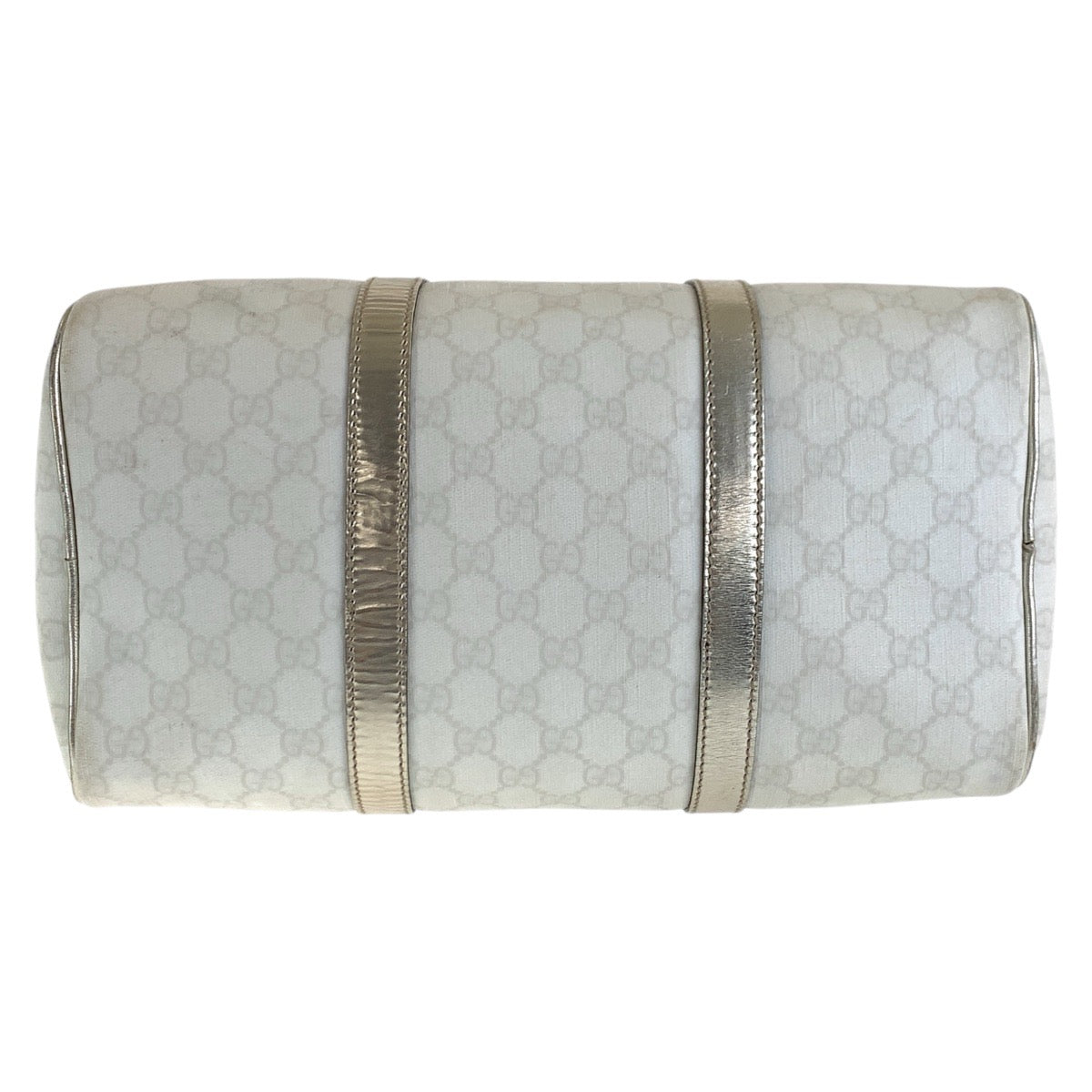 GUCCI Handbag 193603 GG Supreme canvas, leather White gold Handbags Mini Boston Duffel bag Women(Unisex) Used Authentic