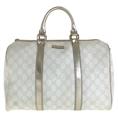 GUCCI Handbag 193603 GG Supreme canvas, leather White gold Handbags Mini Boston Duffel bag Women(Unisex) Used Authentic