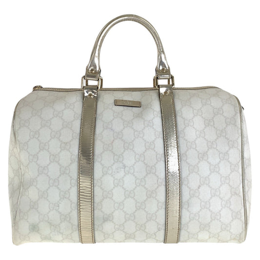GUCCI Handbag 193603 GG Supreme canvas, leather White gold Handbags Mini Boston Duffel bag Women(Unisex) Used Authentic
