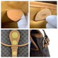 CELINE Shoulder Bag PVC, Leather Brown Gold Metal Shoulder Bag pochette Macadam Medal Women Used Authentic