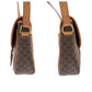CELINE Shoulder Bag PVC, Leather Brown Gold Metal Shoulder Bag pochette Macadam Medal Women Used Authentic