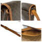 CELINE Shoulder Bag PVC Brown Gold Metal Shoulder Bag pochette Macadam Pattern Circle logo Women Used Authentic