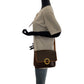 CELINE Shoulder Bag PVC Brown Gold Metal Shoulder Bag pochette Macadam Pattern Circle logo Women Used Authentic