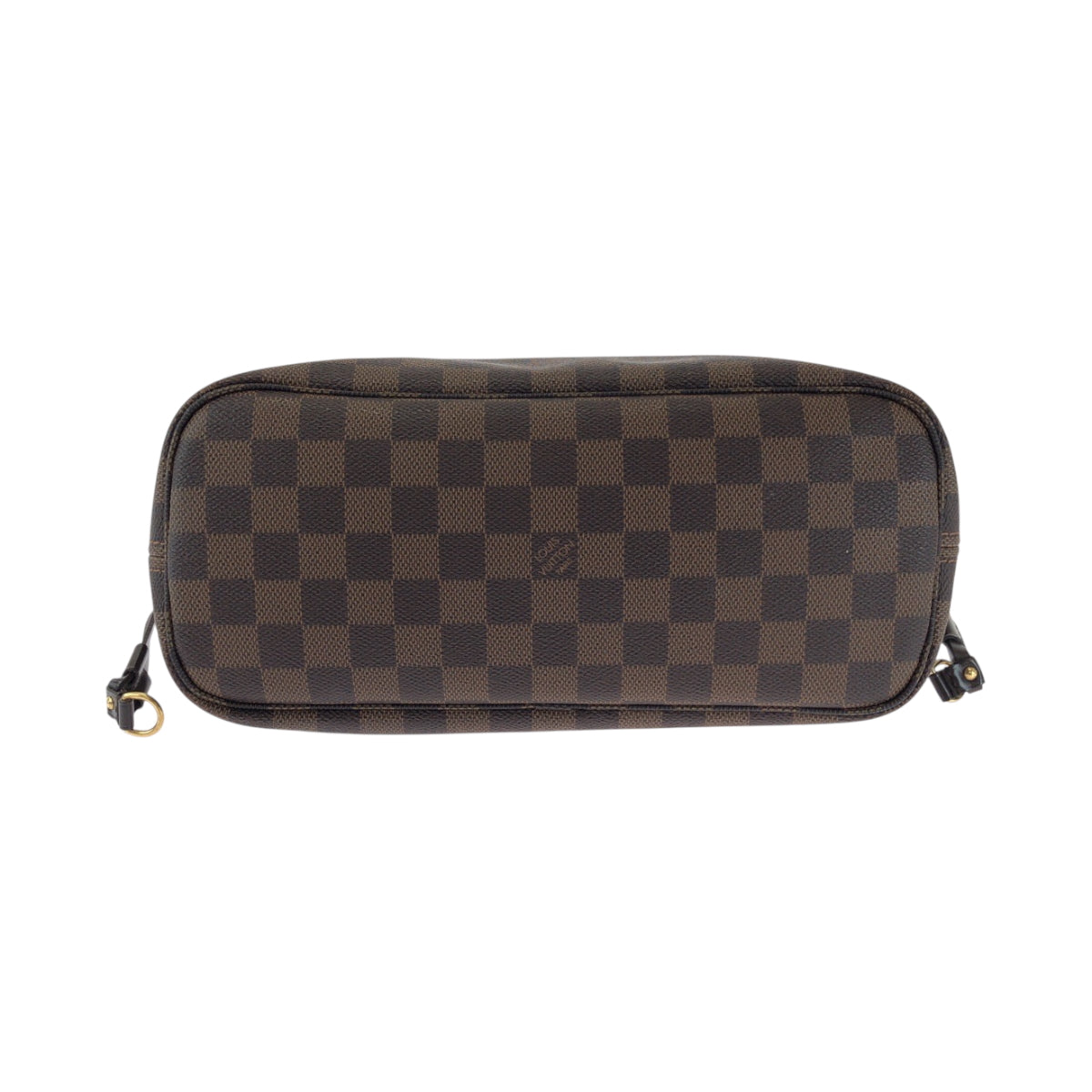 LOUIS VUITTON Tote Bag N41359 PVC Brown Gold Metal Tote Bag Shoulder Bag Damier Ebene Never full PM Women Used Authentic