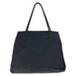 PRADA Tote Bag Nylon Black SilverMetal Tote Bag handbag Test Triangle With logo Women Used Authentic