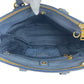 PRADA Tote Bag BN2420 leather Blue GoldMetal Tote Bag handbag Vitterodino logo Women Used Authentic