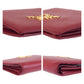 PRADA Bifold Wallet leather Red Gold Metal Folding wallet Compact wallet Safiano Women Used Authentic