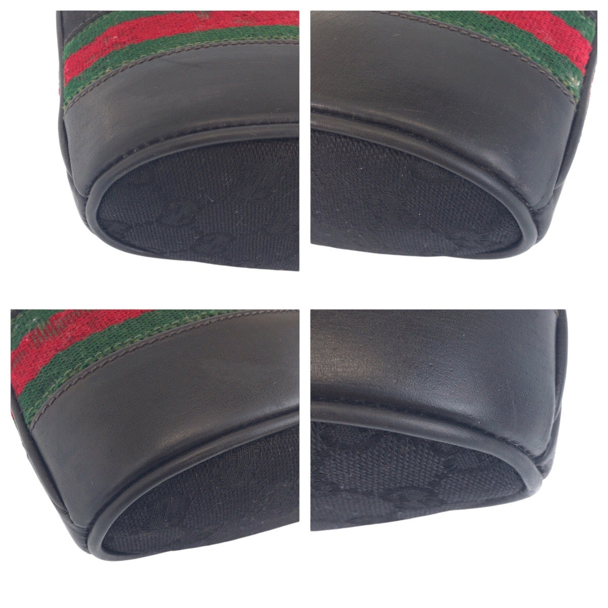 GUCCI Shoulder Bag GG canvas, leather Black GoldMetal Old Gucci Shelly Line Interlocking Women(Unisex) Used Authentic