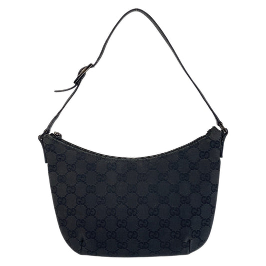 GUCCI Shoulder Bag 32160 GG canvas, leather Black black Women Used Authentic